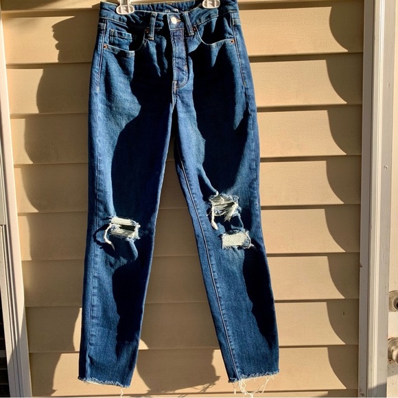 Old Navy High-rise O.G.  straight secret-smooth pockets jeans size 0‎ EUC - Picture 4 of 7